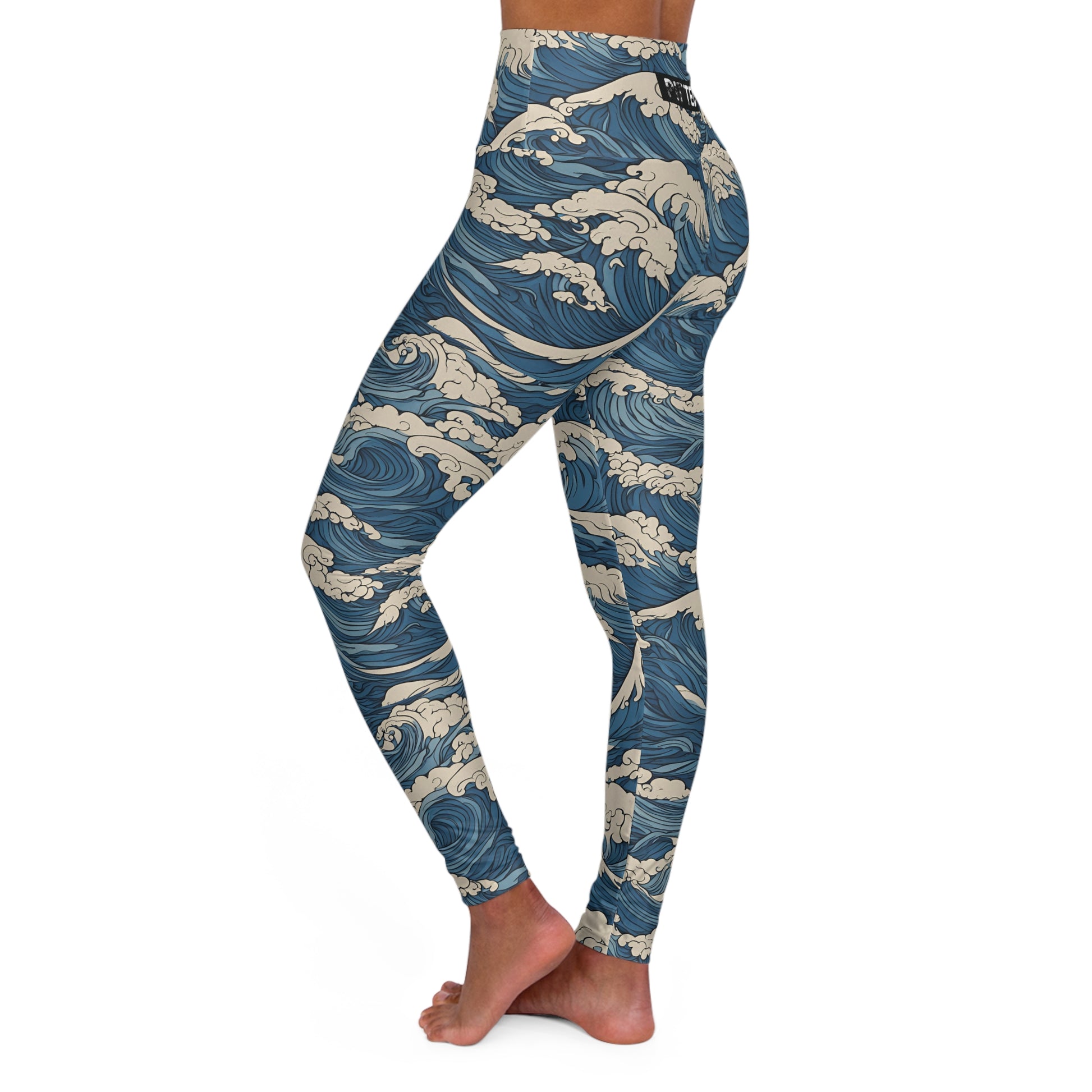 PITTED "You're the Wave" High-Waisted Yoga Leggings | Bold & Stylish

