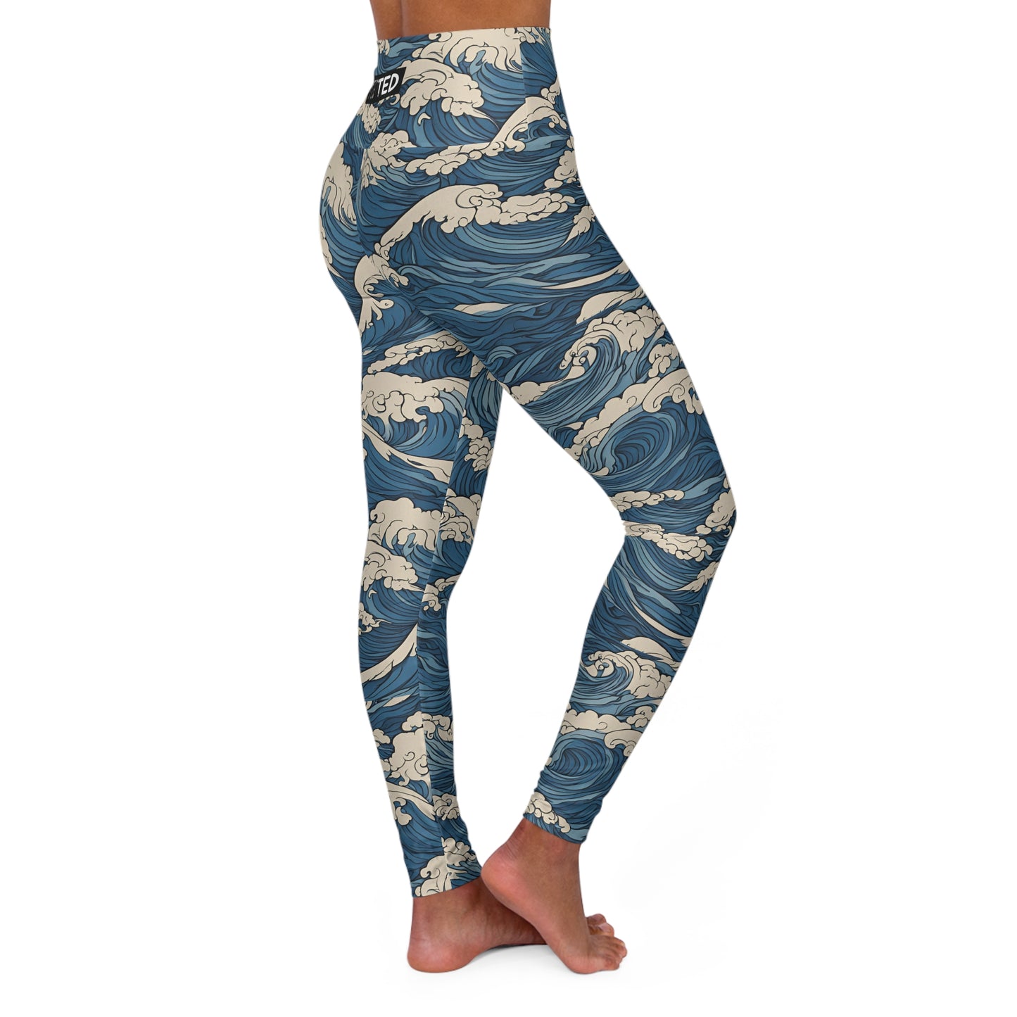 PITTED "You're the Wave" High-Waisted Yoga Leggings | Bold & Stylish

