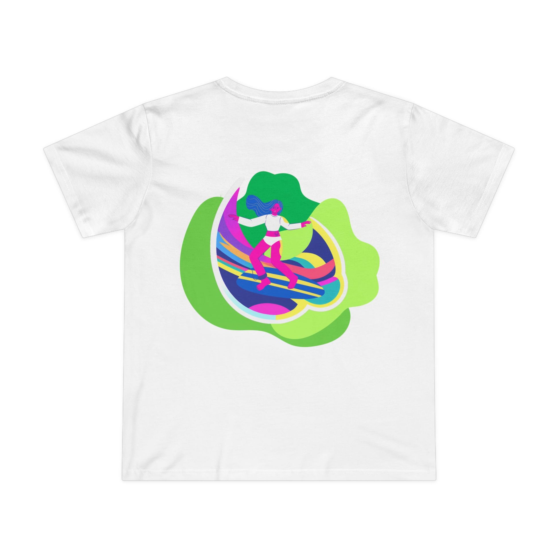Peaceful Surfing Graphic Tee – Soft & Ethical Women's Shirt