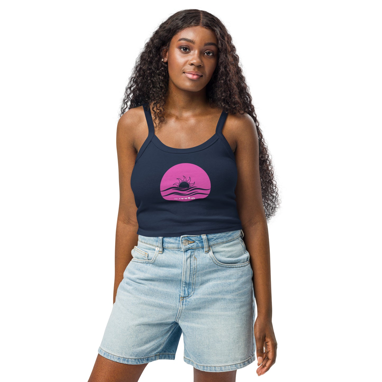 Pink Sunset Micro-Rib Tank Top | Chic & Sustainable Style