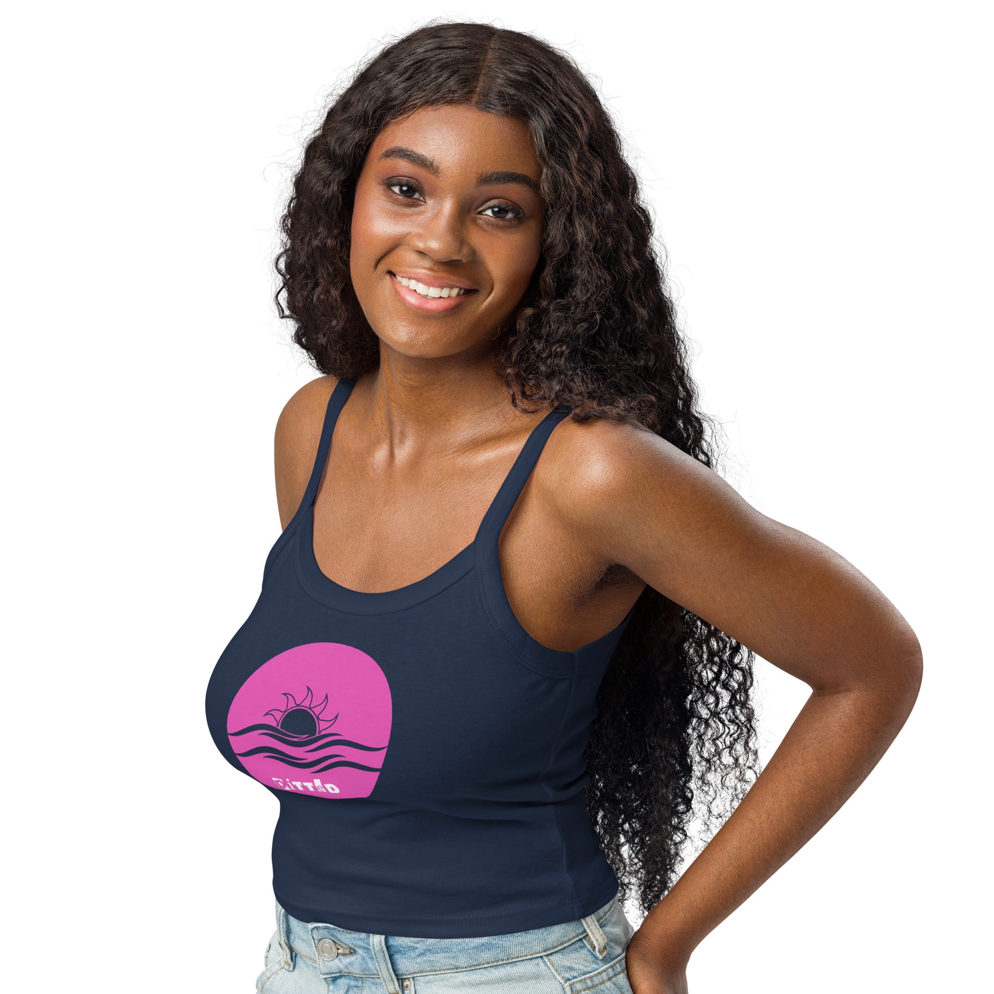 Pink Sunset Micro-Rib Tank Top | Chic & Sustainable Style