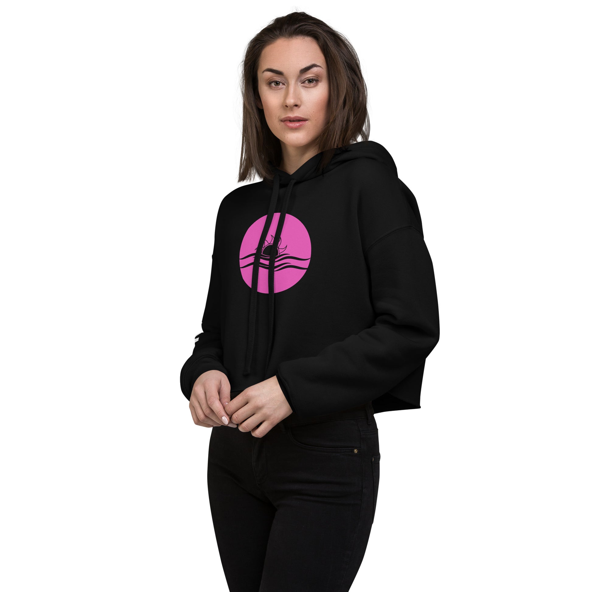 Pink Sunset Women's Crop Hoodie - Style Meets Comfort