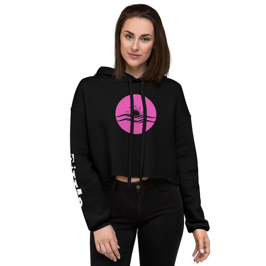Pink Sunset Women's Crop Hoodie - Style Meets Comfort