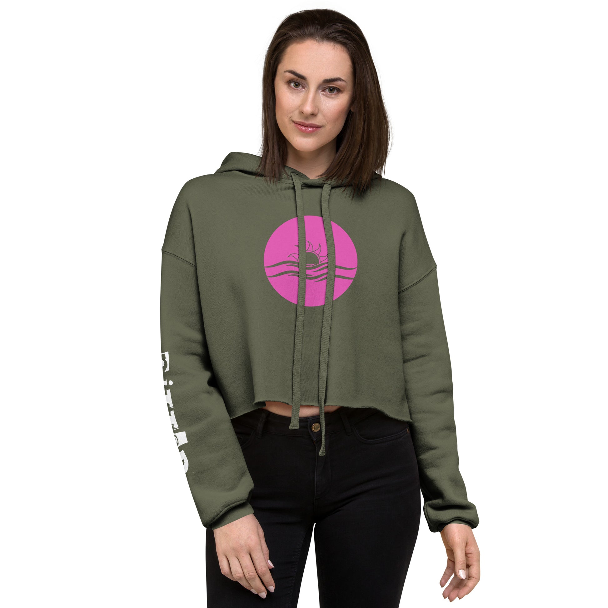 Pink Sunset Women's Crop Hoodie - Style Meets Comfort