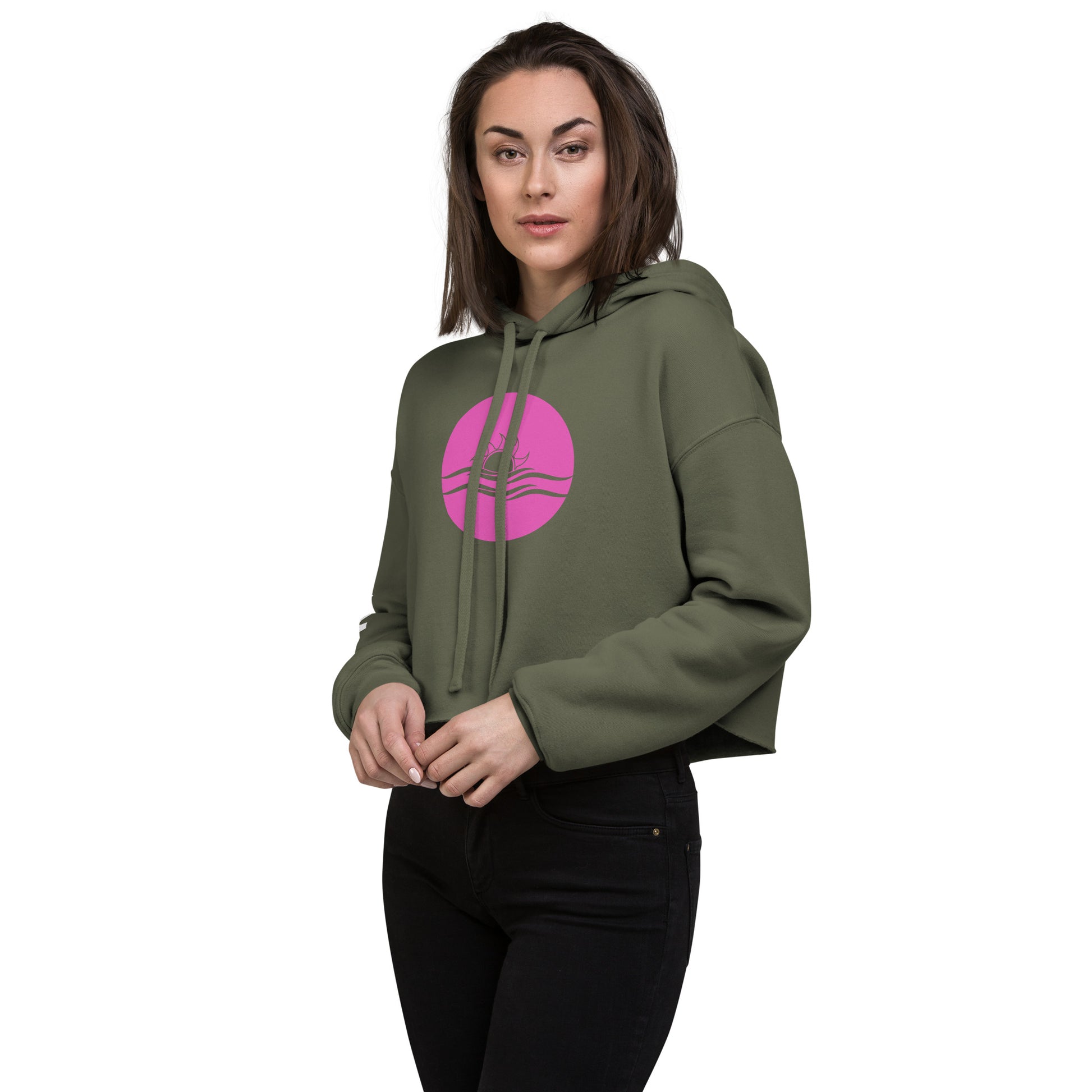 Pink Sunset Women's Crop Hoodie - Style Meets Comfort