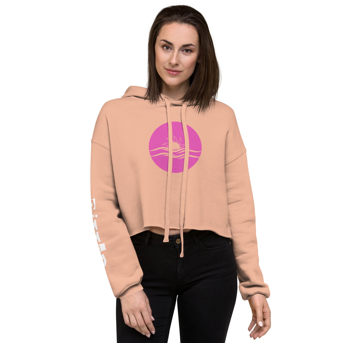 Pink Sunset Women's Crop Hoodie - Style Meets Comfort