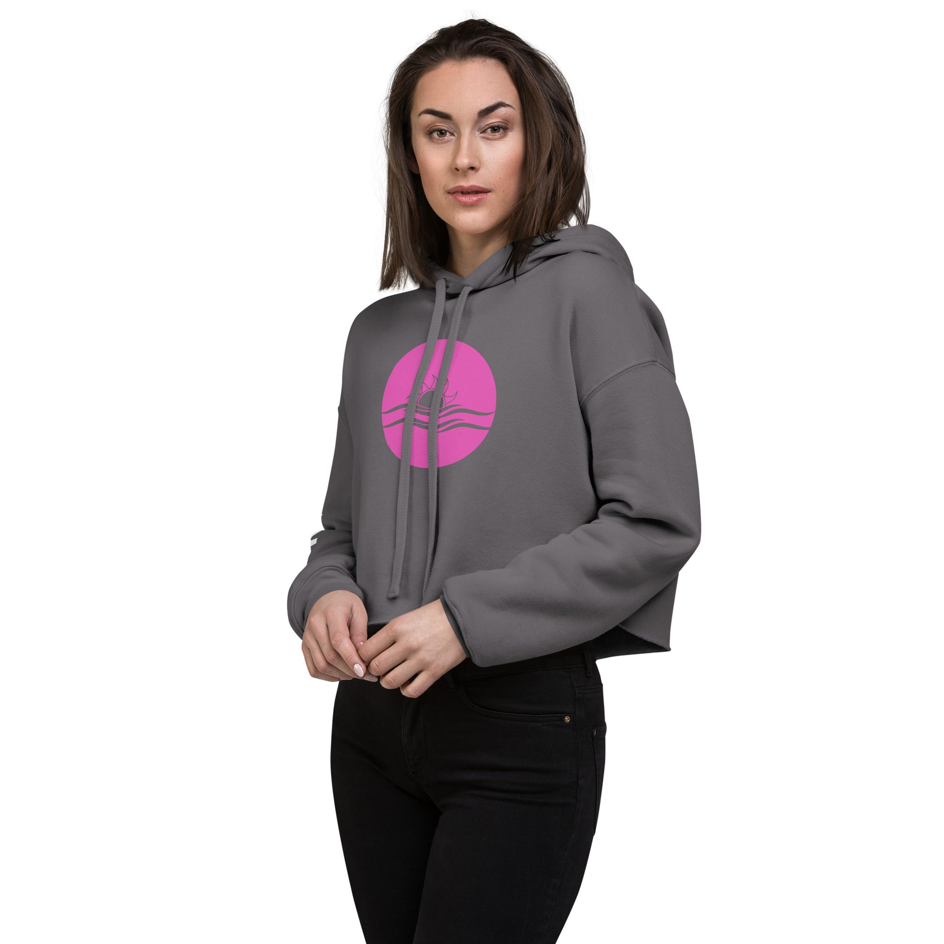 Pink Sunset Women's Crop Hoodie - Style Meets Comfort