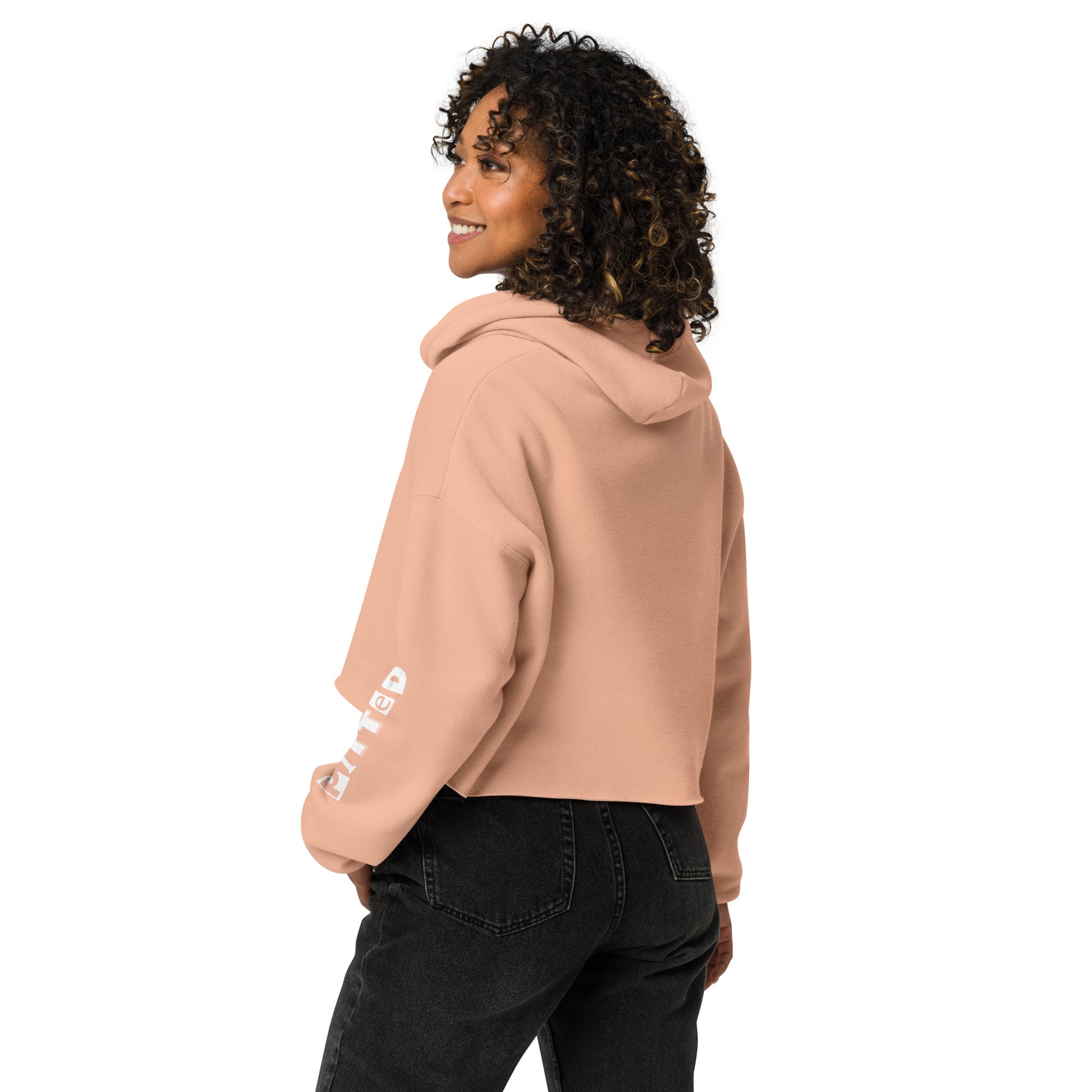 Stylish Sunset Wave Women's Crop Hoodie - PITTED