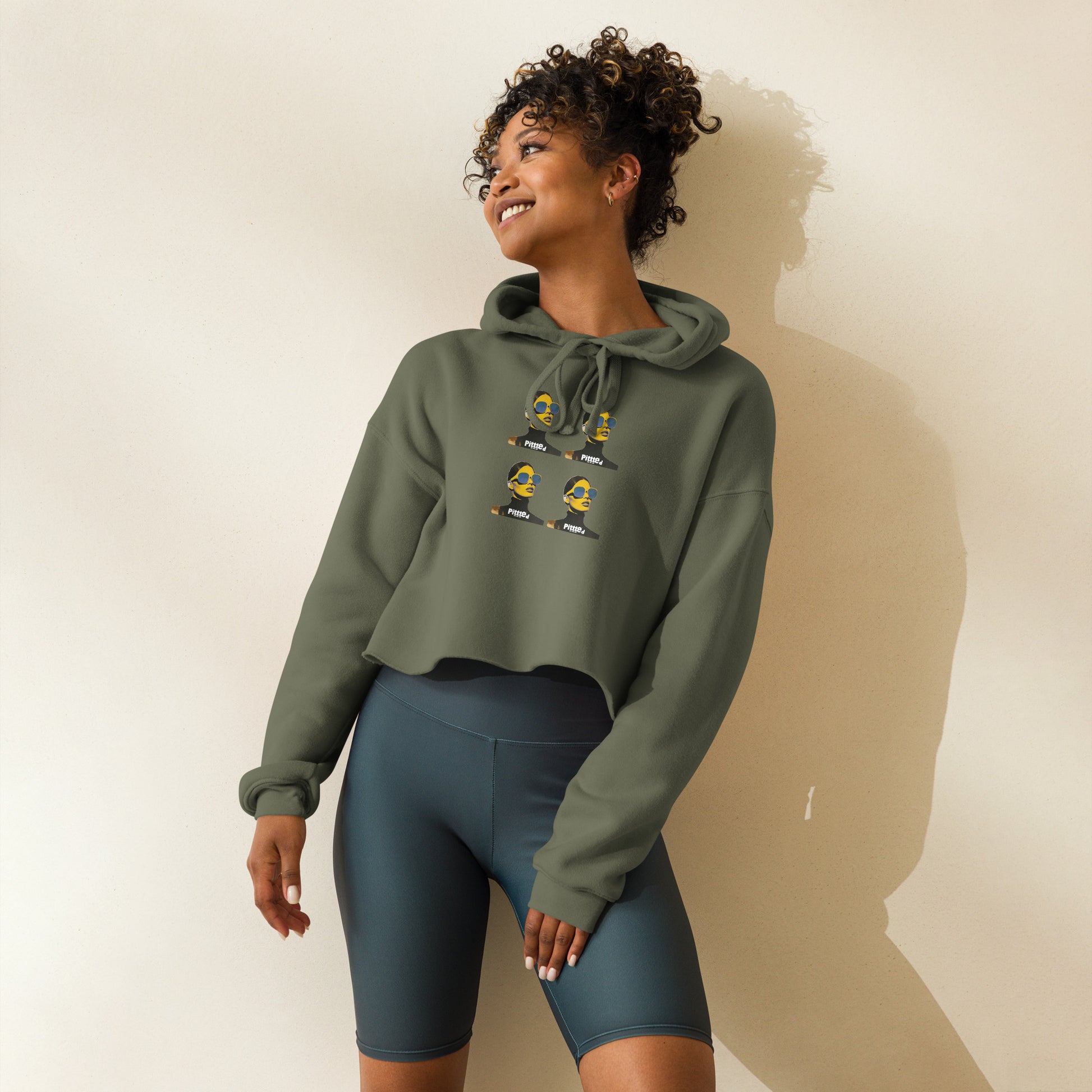 The Local: Crop Hoodie, Bold Style, Sustainable Impact Military Green 
