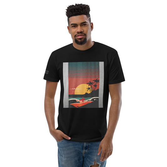 Ride the Last Wave with PITTED Men's Graphic T-shirt Black