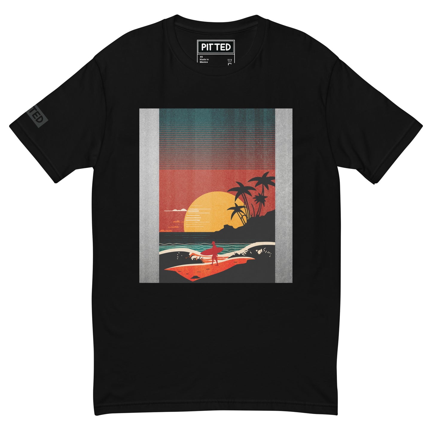 Ride the Last Wave with PITTED Men's Graphic T-shirt