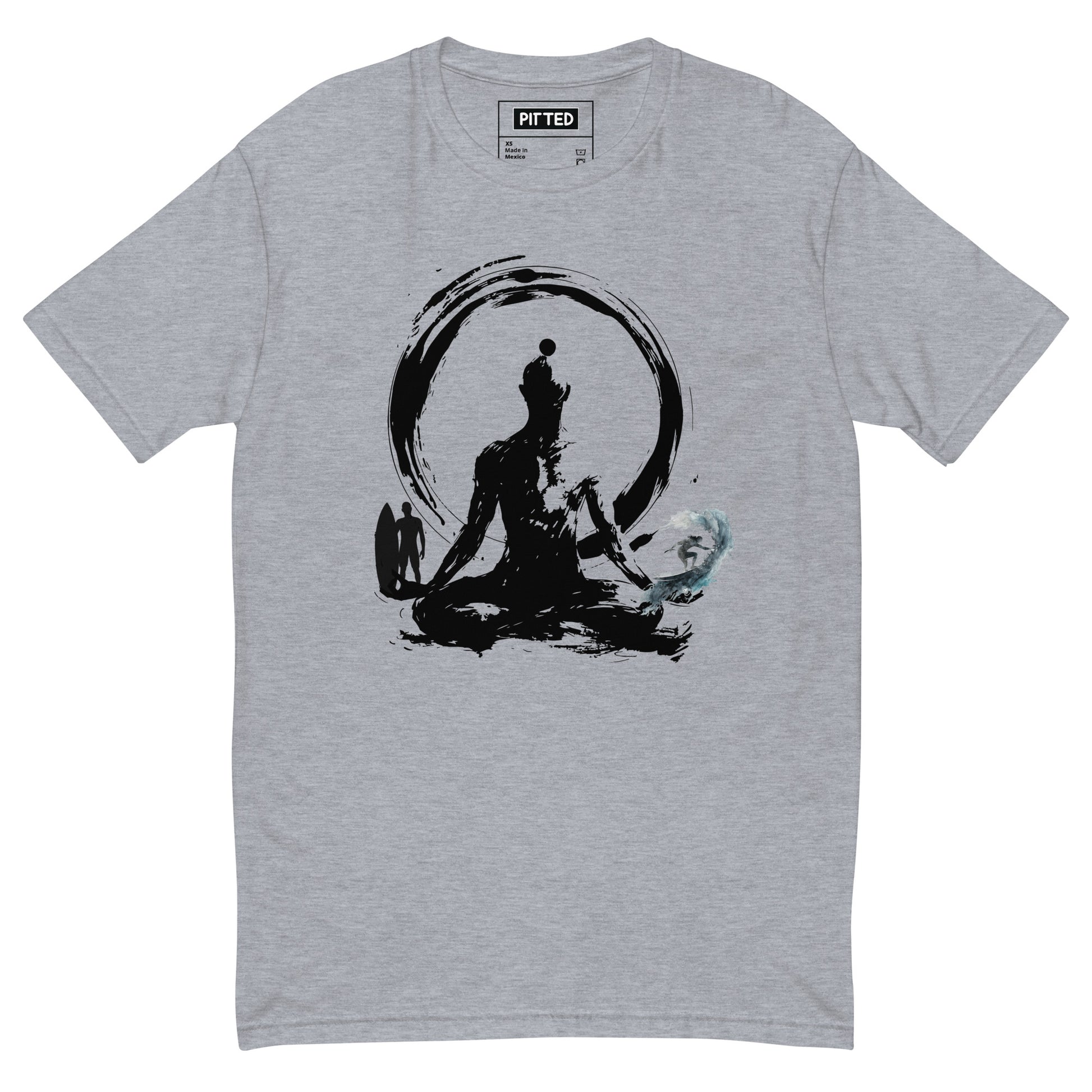 PITTED Surf Meditation Graphic T-Shirt - Zen & Style