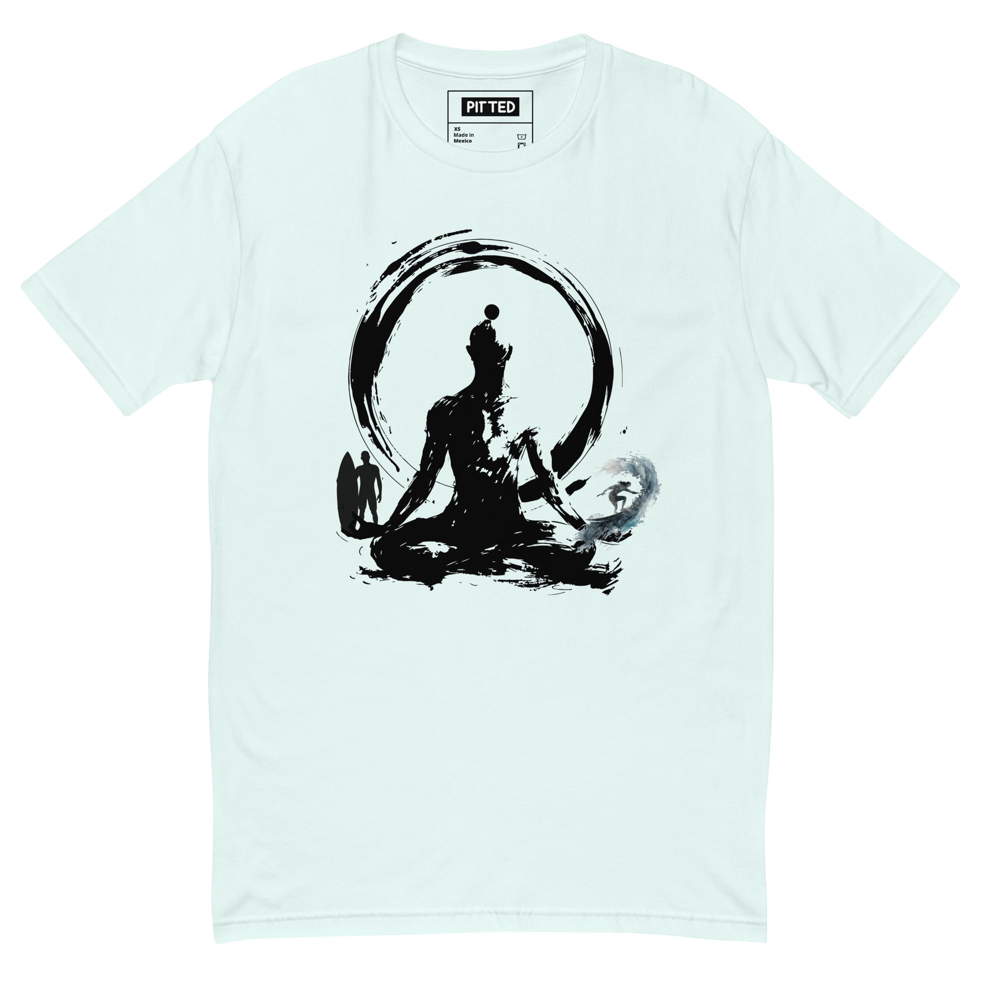 PITTED Surf Meditation Graphic T-Shirt - Zen & Style