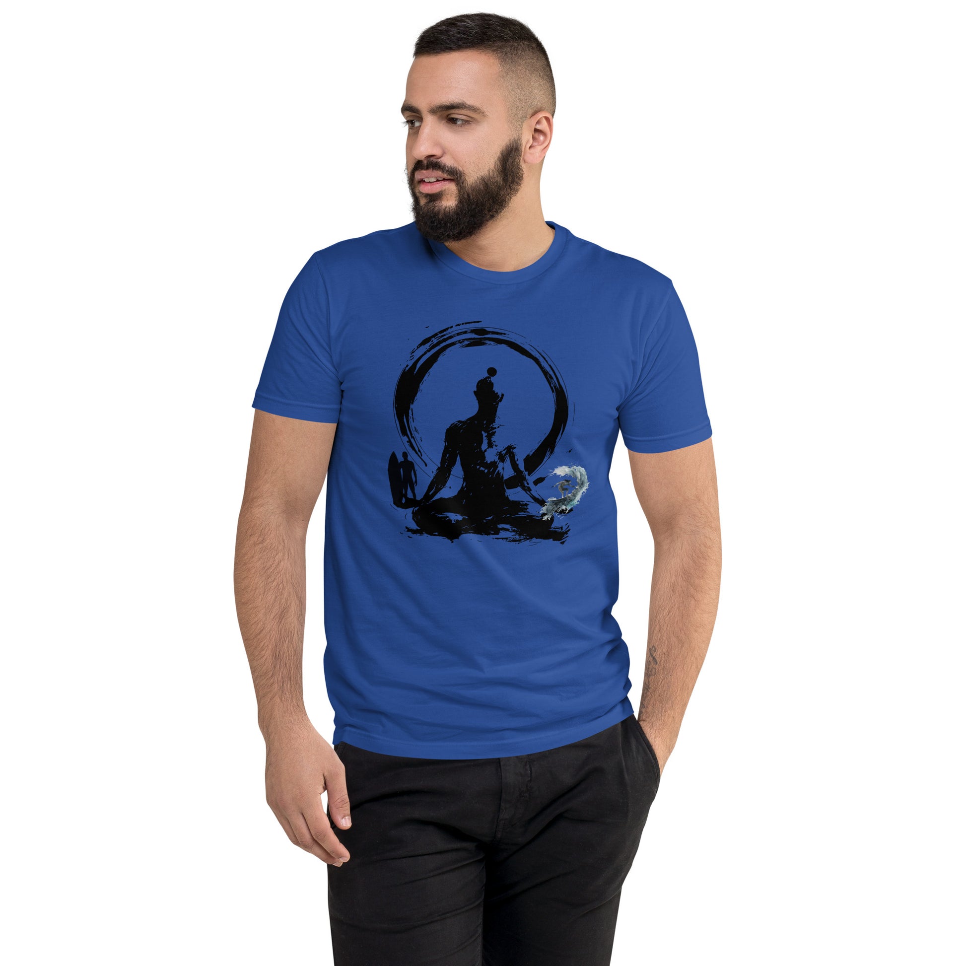 PITTED Surf Meditation Graphic T-Shirt - Zen & Style