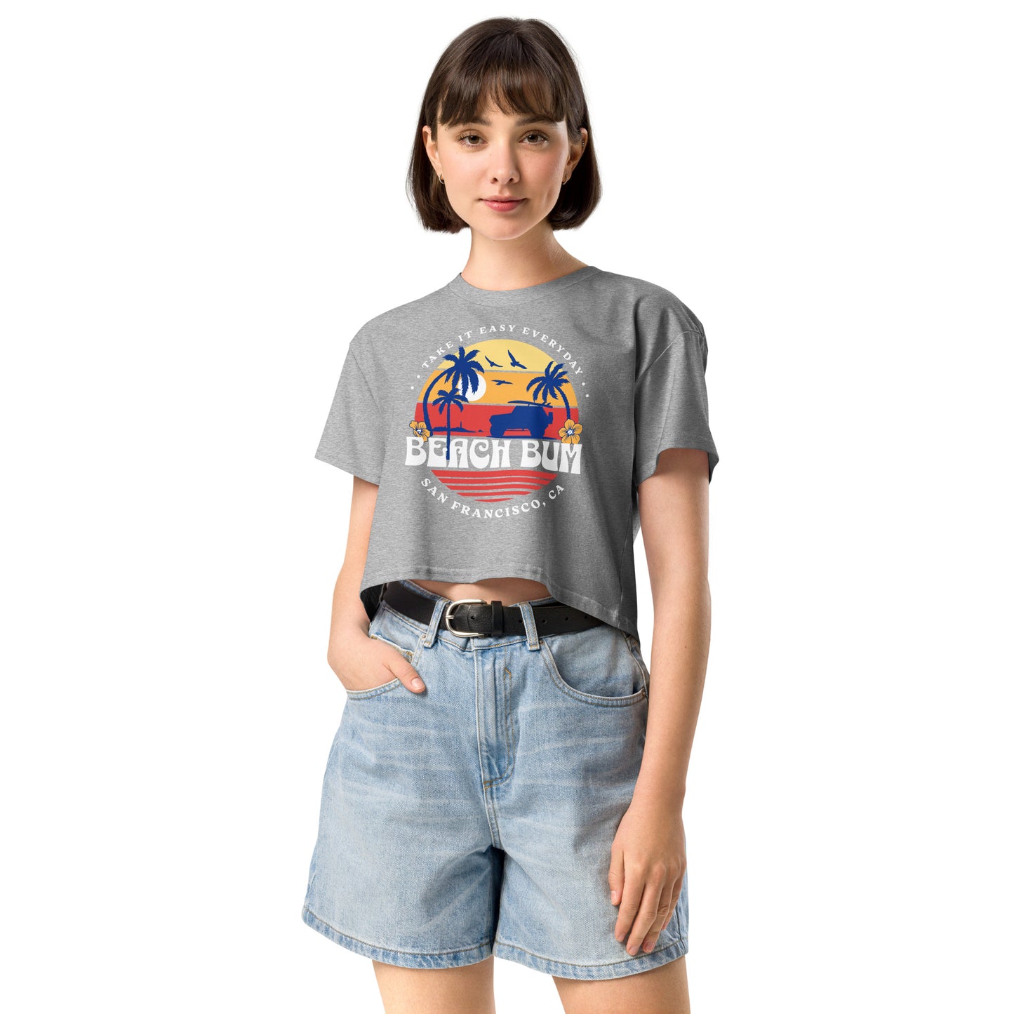 PITTED: Beach Bum Graphic Crop Top - Ride the Waves in Style