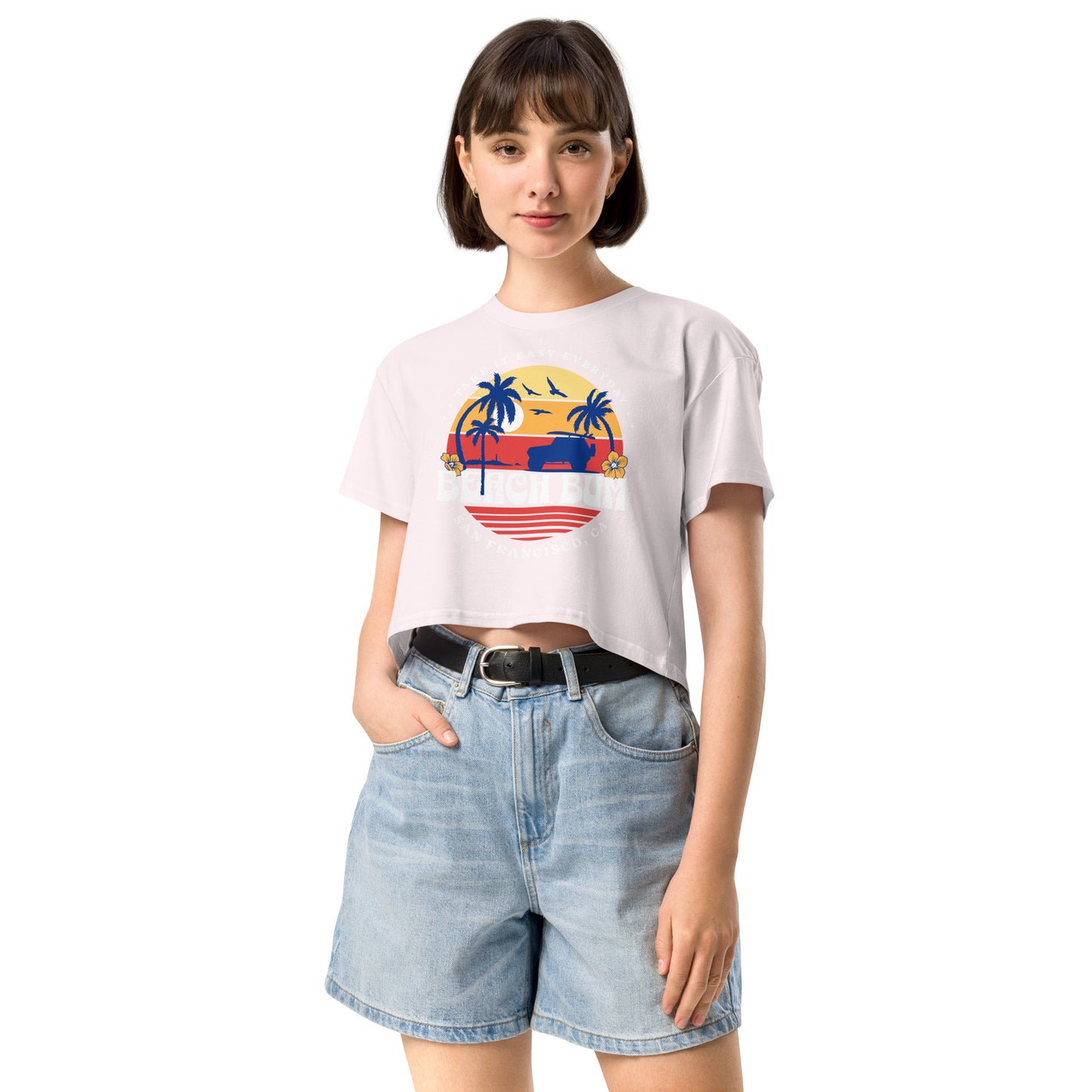 PITTED: Beach Bum Graphic Crop Top - Ride the Waves in Style