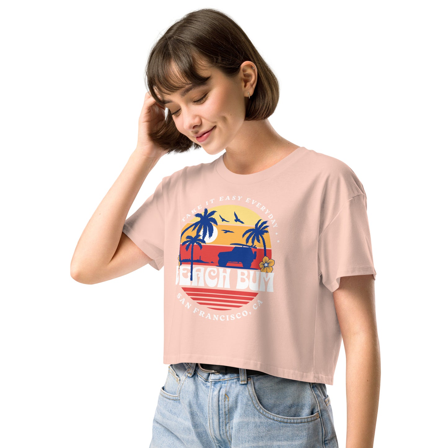 PITTED: Beach Bum Graphic Crop Top - Ride the Waves in Style